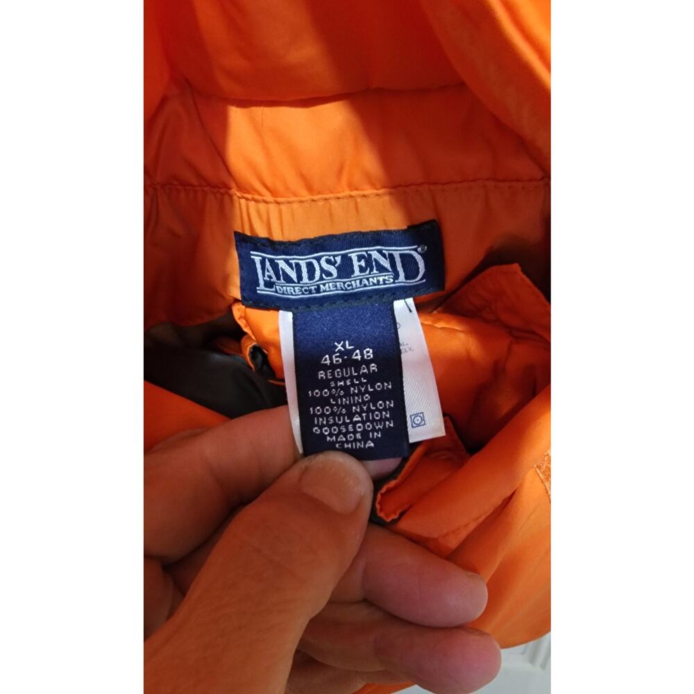 Lands End Down Filled Puffer Jacket Reversible W/… - image 3